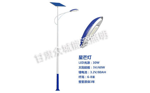 城中太阳能路灯核心技术参数解读