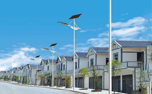 城中太阳能路灯配置与在乡村道路照明中的应用